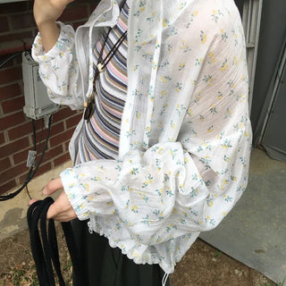 Dewdrop Flower Windbreaker Jacket