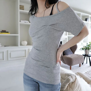 Pinch Off-shoulder T | Pinch Off-shoulder