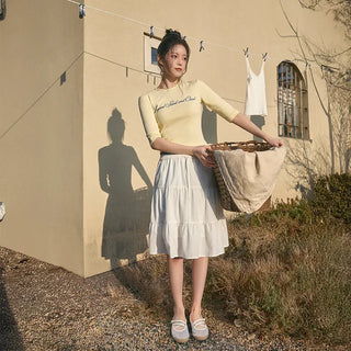 Diddeli Tiered Midi Skirt