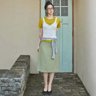 Corinne Dot Midi Skirt