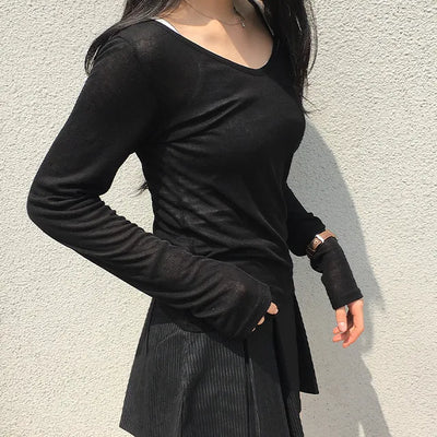 City Basic V-Neck Long Sleeve
