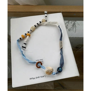 mix fabric necklace
