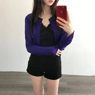 Picky See-Through Knit Crop Cardigan