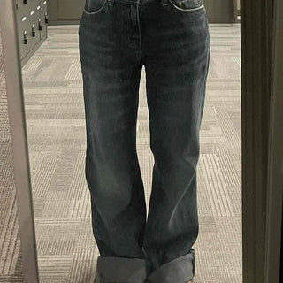 Loose-fit Washed Wide Long Pants