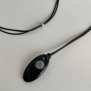 Rubole Hole Pendant Long Necklace