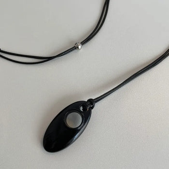 Rubole Hole Pendant Long Necklace