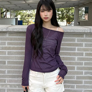 Catch Delicate Lettering See-through T-shirt