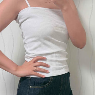Slim Fit Plain Strap Daily Sleeveless