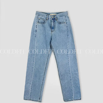 Barrel denim pants