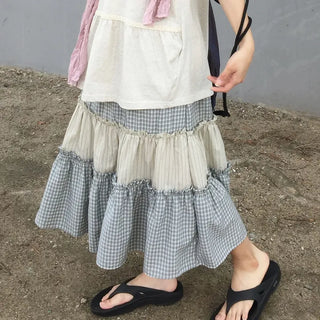Hiramo check skirt
