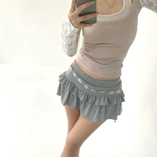 Liz Tiered Shorts Skirt