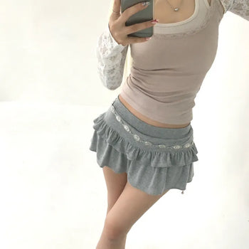Liz Tiered Shorts Skirt