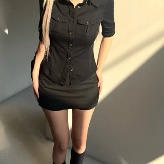 Latale 3/4 Pocket Slim Rounded Shirt