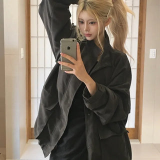 Clap Pocket String Field Oversized Field Jacket