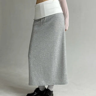 Jaya Color Block Maxi Long Skirt