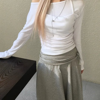 Land Drape Halterneck Layered One-piece T-shirt