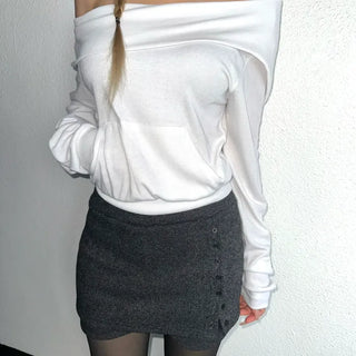 Miyu Crop Off-Shoulder Hoodie