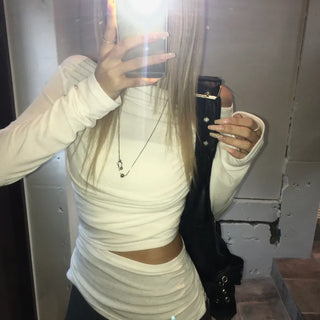 Reroll Drape Offside Slit Slim Tee