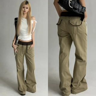 Lakan Contrast Back Pocket Bootcut Pants