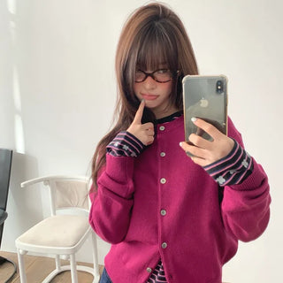Need Round Snap Daily Cardigan