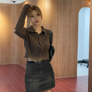 Ravi Damage Button Knit