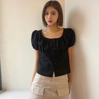 From Puff Shirring Blouse