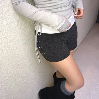 Trick Side Stud Knit 3/4 Pants