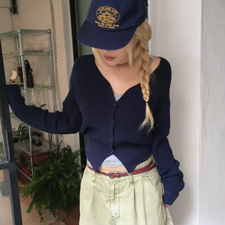 DN Ribbed V-neck Cozy Cardigan