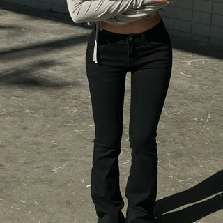 Tub Black Low Bootcut Pants