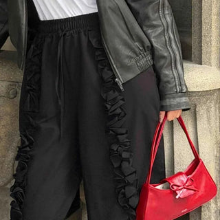 Wide Frill Casual Daily Slacks