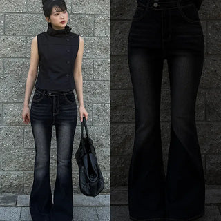 Two-Button Back Pocket Bootcut Pants