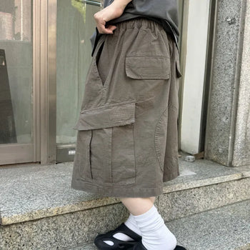 Unisex Minu Vintage Hip Washed Cargo Bermuda (2 colors)