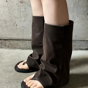 Robo Summer Wide Folding Flip-flop Boots