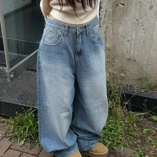 Kina Devil Cat Washed Big Mega Wide Pants
