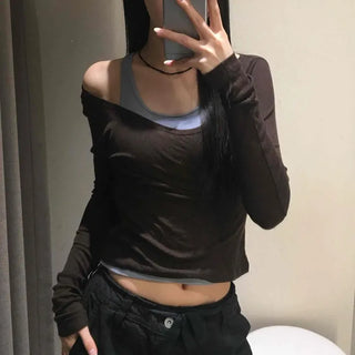 Plain Slim Fit Daily Long Sleeve T-shirt