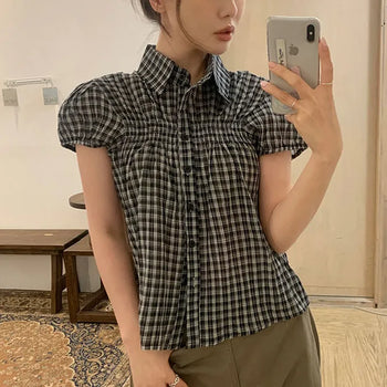 Deburn Check Short Sleeve Shirt