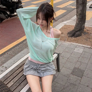 Kation See-through Summer Loose Fit Knit [10% Linen]