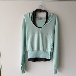 V-neck Hoodie + Halter Sleeveless Set