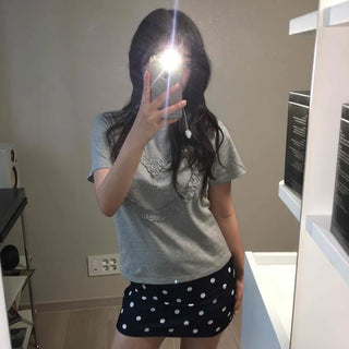 Frill Plain Regular Fit Daily Short Sleeve T-shirt