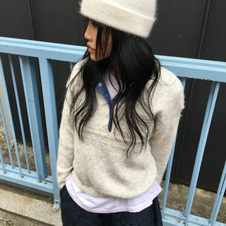 Boeing Wool Half-Off Color Block Knit