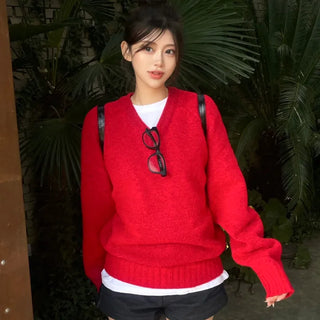 Day V-neck Loose Knit