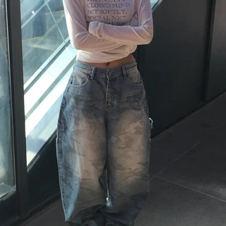 Milano Light Camo Carpenter Wide Pants