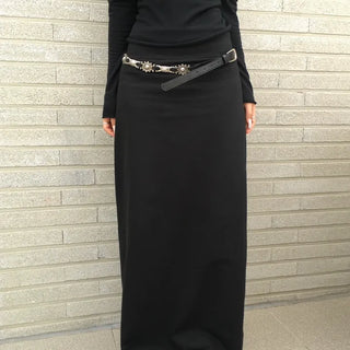 Formal Maxi Elastic Long Skirt