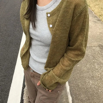 Super Slim Fit Moa Mohair Cardigan