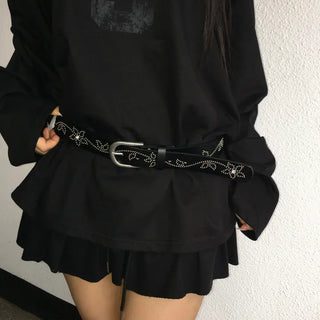 Flower Stud Cubic Belt
