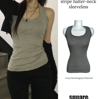 Signal Striped Halterneck Sleeveless