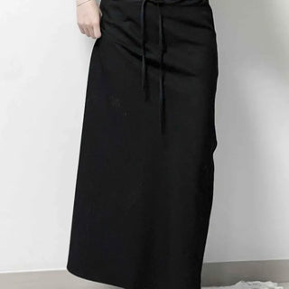String Flare A-Line Loose Fit Daily Long Skirt