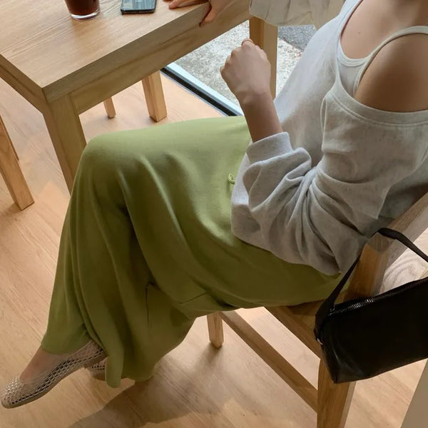 Modal Maxi Long Skirt Summer Transitional H-Line
