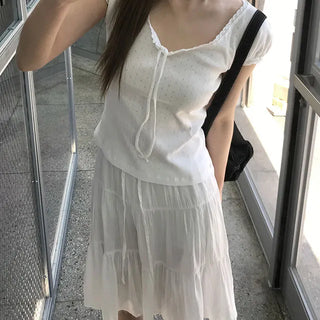Remo Lace Strap Short Sleeve T-shirt