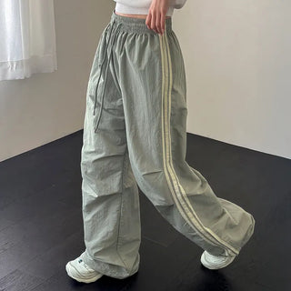 Flat Parachute Track Elastic Pants